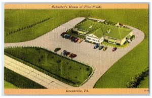 c1950's Schuster's House Of Fine Foods Greenville Pennsylvania PA Postcard