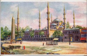 Turkey Constantinople Istanbul Mosque Sultan Ahmed Vintage Postcard C099