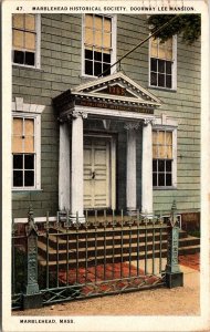 Vtg Marblehead Massachusetts MA Doorway Lee Mansion 1920s Old View Postcard