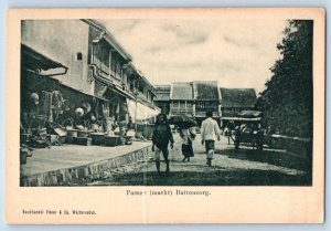 Bogor Java Indonesia Postcard Passer (Market) Buitenzorg c1905 Unposted Antique