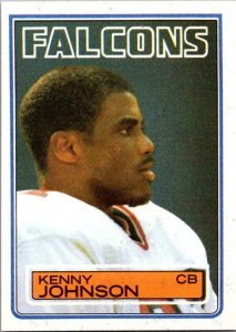 1983 Topps Football Card Kenny Johnson Atlanta Falcons