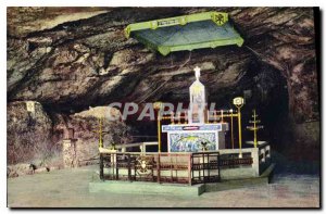 Old Postcard ND Remonot The Cave of the Interieur Altar of Pity of God and th...