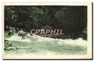 Old Postcard Gorges du Tarn descent of rapid