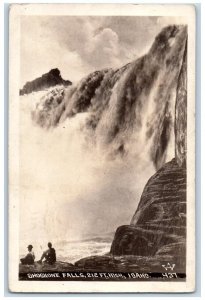 1936 Shoshone Falls Waterfall View Idaho Twin Falls ID RPPC Photo Postcard 