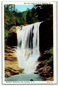 c1930's Dry Falls Between Highlands And Franklin North Carolina NC Postcard