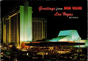 Greetings from MGM Grand Hotel NV Postcard PC204