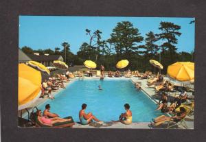 MA The Patrician Motel Hyannis Pool Mass Massachusetts Cape Cod Postcard Mass