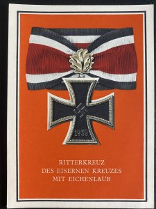 Mint WW 2 Germany Color Picture Postcard Knights Cross