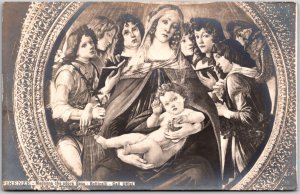 Firenze Madonna Che Adora Gesu Botticelli Gall Uffii Florence Italy Postcard