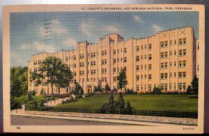 Vintage Postcard 1939 St. Joseph's Infirmary, Hot Springs N. Park, Arkansas (AR)