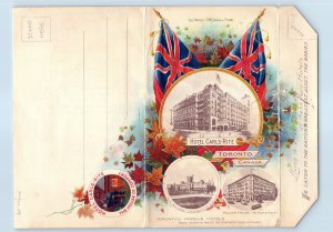 Hotel Garls Rite Building Toronto Canada Multiview Flags Wine List Menu Postcard