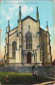 Canada Methodist Church Quebec Vintage Postcard C166