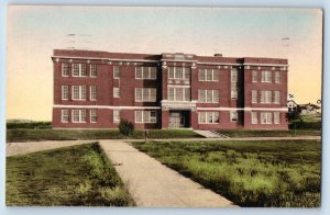 Gillette Wyoming WY Postcard High School Exterior Building 1944 Vintage Antique