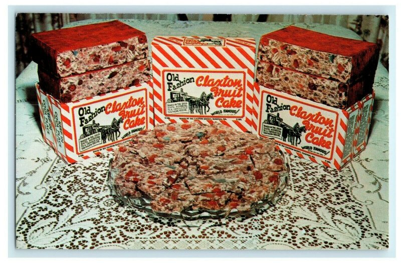 c1960's Old Fashion Fruit Cake Bakery Advertising Claxton Georgia GA Postcard  