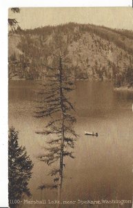 POSTCARD MARSHALL LAKE NEAR SPOKANE WASHINGTON