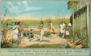 New York Albany Iroquois Indian Exhibit State Museum Teich  Postcard 22-5004