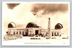 RPPC  Griffith Observatory   Los Angeles  California     Postcard