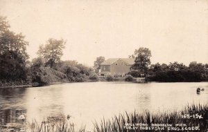 Brooklyn Michigan Mill Pond Scenic View Real Photo Postcard AA71675