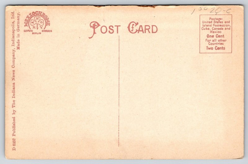 Indianapolis Indiana~Germania Park~Pavilion Shelter~Lamp~Sign~c1910 Postcard