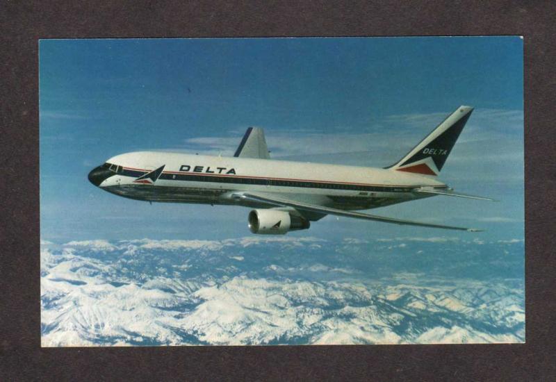 Delta Airlines, Delta airplane, Delta Plane Boeing 767 Aviation Postcard