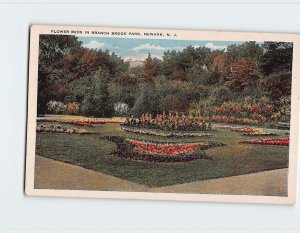 Postcard Flower Beds In Branch Brook Park, Newark, New Jersey