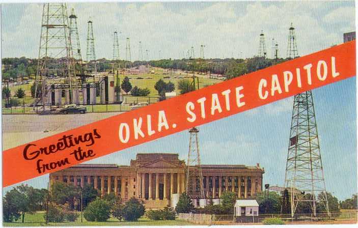 Greetings from Okla. State Capital Oklahome City OK