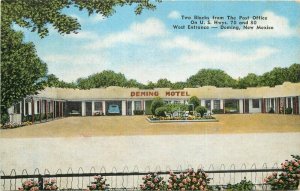 Deming New Mexico Hotel automobiles McGarr Kropp linen Postcard 22-264