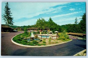 Garberville California CA Postcard Sherwood Forest Motel Center c1960's Vintage
