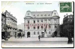 Old Postcard Bank Caisse d & # 39Epargne Bordeaux Tramway