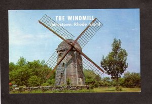 RI Windmill Johnny Cakes Meal Jamestown Rhode Island Postcard