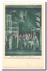 Italy italia Assisi Old Postcard Chiesa superiore di Piero Francesco S d & # ...