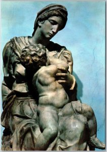 Firenze Cappelle Medicee The Virgin With The Child Michelangelo Italy Postcard