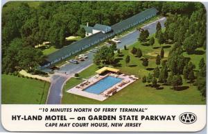 Hy-Land Motel on Garden State Parkway, AAA, Cape May Court House NJ 1960