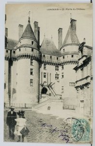 LANGEAIS Porte du Chateau 1908 France Children Posing Postcard L13