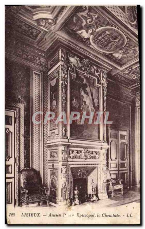 Old Postcard Lisieux Former Episcopal palace the Fireplace