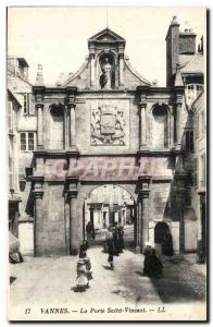 Vannes Old Postcard Porte St Vincent