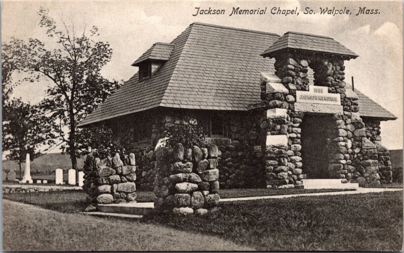 Postcard Jackson Memorial Chapel in South Walpole, Massachusetts~136674 