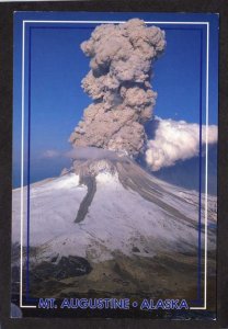 AK Mt Mount Augustine Alaska Alaskan Postcard Volcano Eruption Volcanic