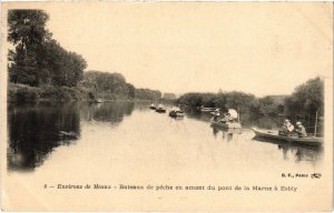 CPA Bateaux de Peche en Amont du Pont de la Marne a Esbly (1038790)