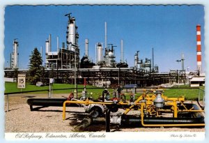 EDMONTON, Alberta Canada ~ OIL REFINERY c1960s-70s ~ 4x6 Postcard