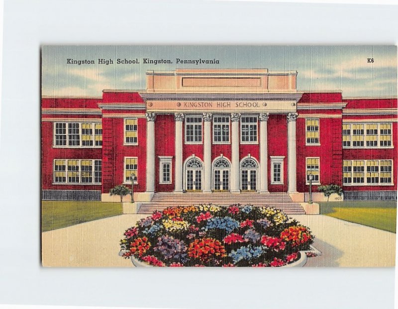 Postcard Kingston High School Kingston Pennsylvania USA