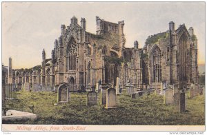 Melrose Abbey, from South-East, Roxburghshire, Scotland, United Kingdom, 00-10s