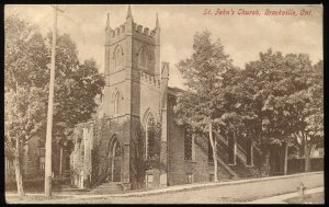 St. John's Church, Brockville, Ontario. c.1910 Private Post Card. Pugh Mfg