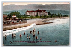 Bathers By Plaza Hotel Potter Santa Barbara California CA UNP DB Postcard W16