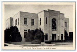 c1920's Jefferson County Public Library Building Pine Bluff Arkansas AK Postcard