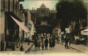 CPA ARCACHON-La Rue du Casino (27750)