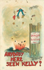 Artist impression Carmichael Kelly Dynamite Comic Humor C-1910 Postcard 8361