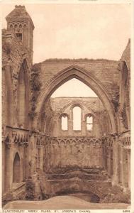 BR87720 glastonbury abbey ruins st joseph s chapel real photo  uk