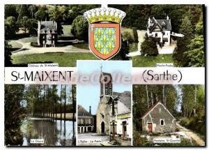 Modern Postcard St Maixent Sarthe castle of St Maixent Hutch pocket Moat mail...