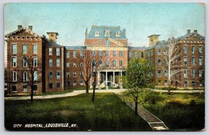 Vintage Postcard 1908 City Hospital Building Louisville Kentucky Structure K.Y.